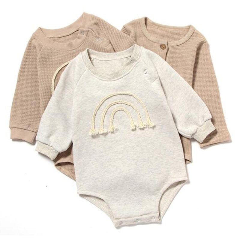 Baby Long Sleeve Rainbow Rompers