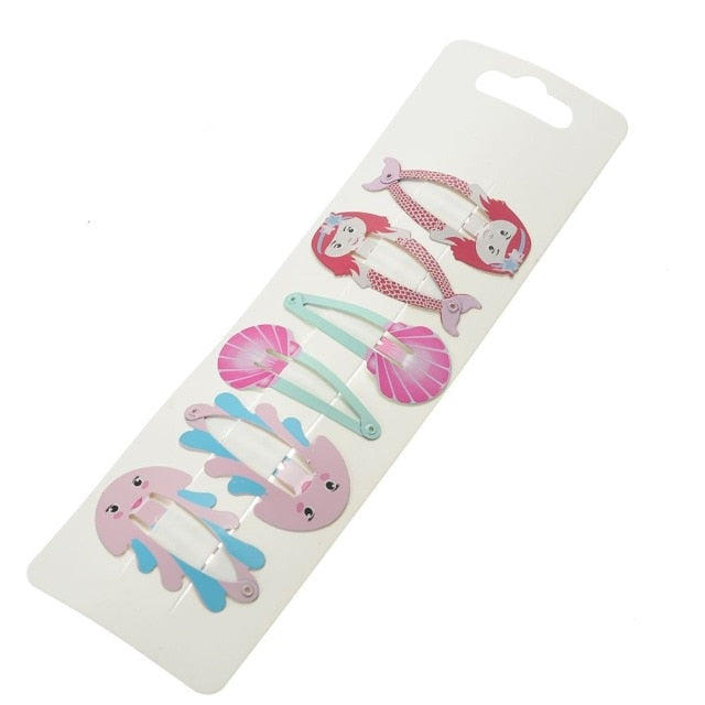 6-Piece Girls Cartoon Animal Barrettes Set