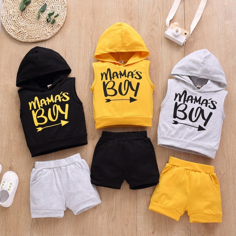 2 Pcs Mama's Boy Shorts Set