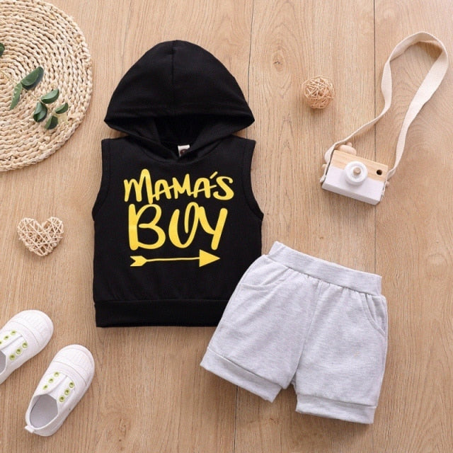 2 Pcs Mama's Boy Shorts Set